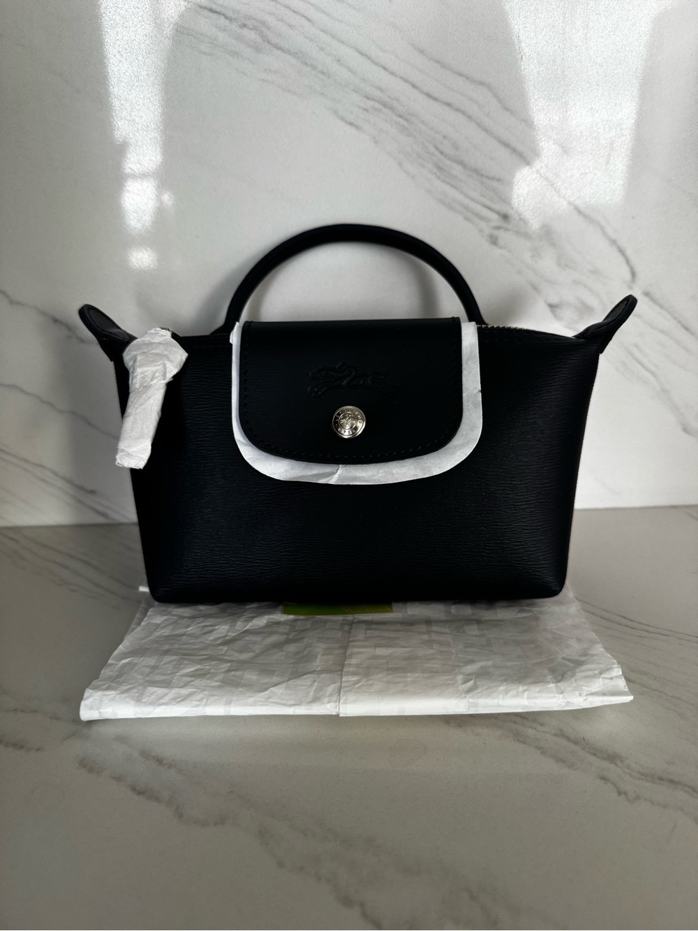 Longchamp Le Pliage City Coated Canvas Mini Pouch *Rare*
